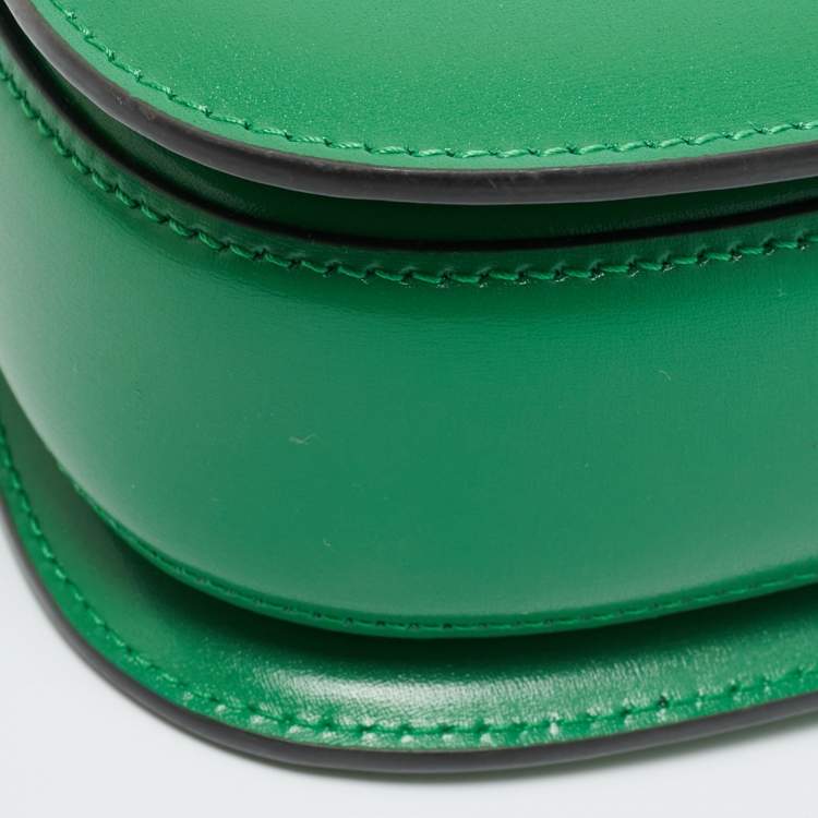 مملوكة مسبقًا Gucci 1947 Bamboo Mini Green Leather Top Handle Bag