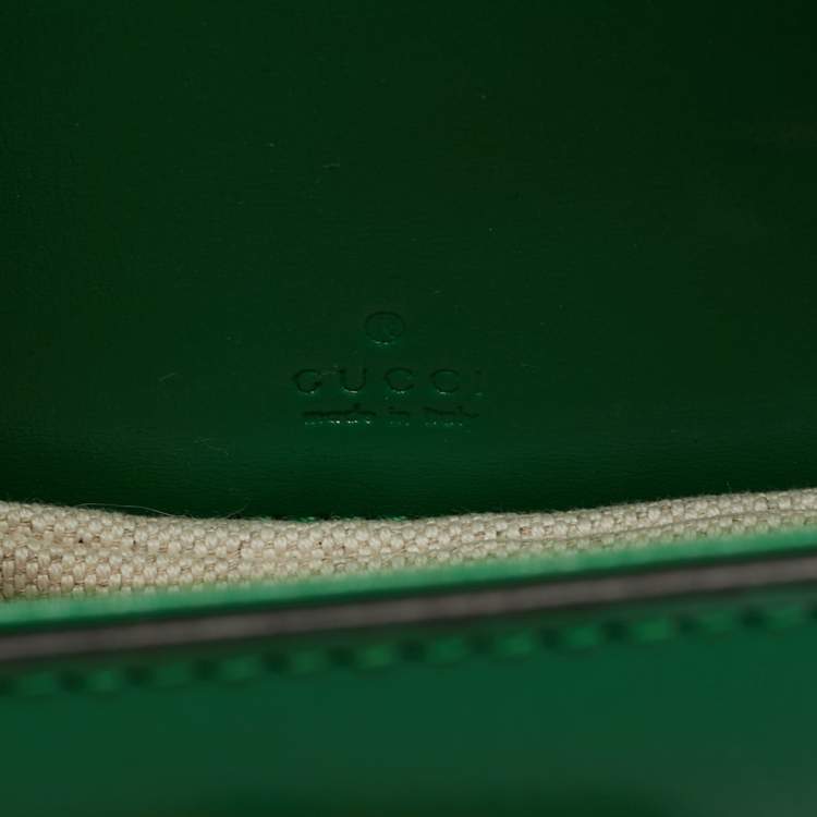 مملوكة مسبقًا Gucci 1947 Bamboo Mini Green Leather Top Handle Bag
