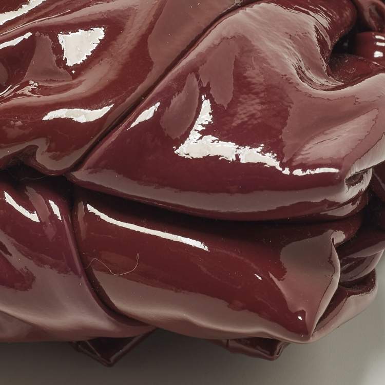 Pre Owned Gucci Hysteria Purple Patent Leather Clutch