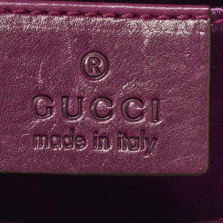 Pre Owned Gucci Hysteria Purple Patent Leather Clutch