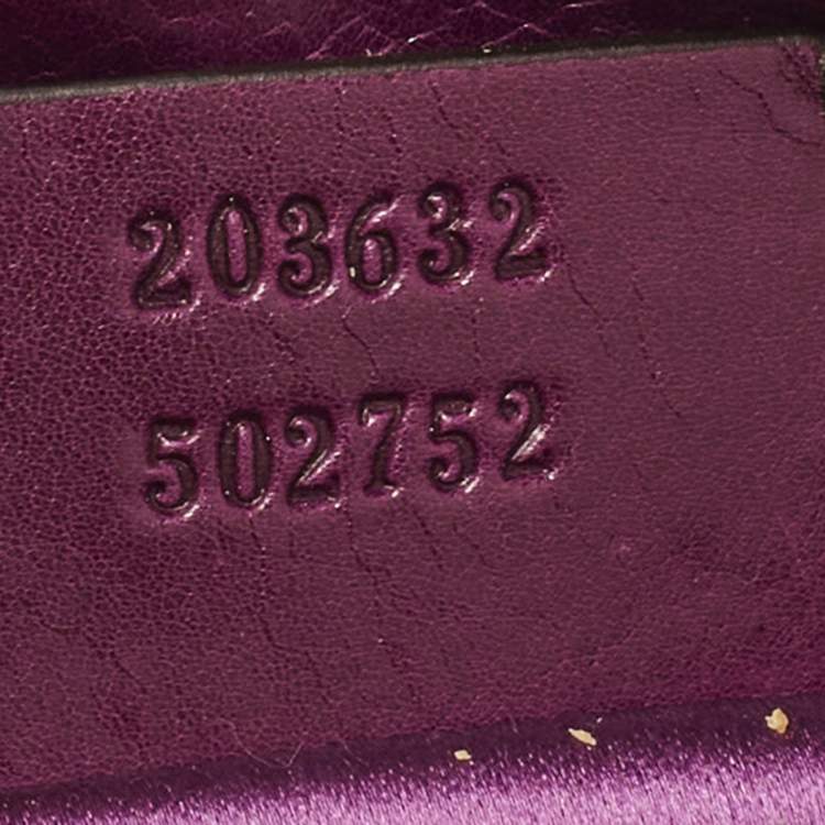 Pre Owned Gucci Hysteria Purple Patent Leather Clutch