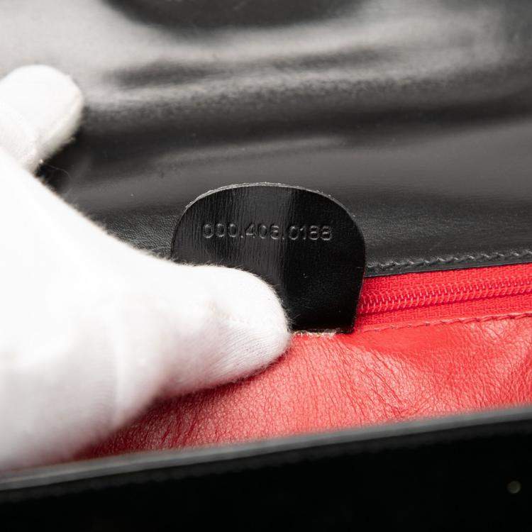 Pre Owned Gucci Black Calfskin Bamboo Night