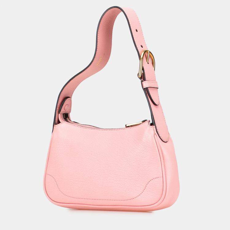 Pre Owned Gucci Pink Mini Goatskin Aphrodite Shoulder Bag