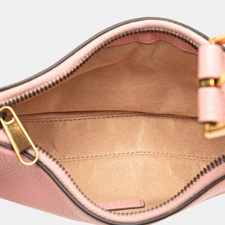Pre Owned Gucci Pink Mini Goatskin Aphrodite Shoulder Bag