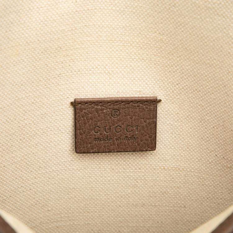 Pre Owned Gucci Brown Medium GG Supreme Neo Vintage Flap Crossbody