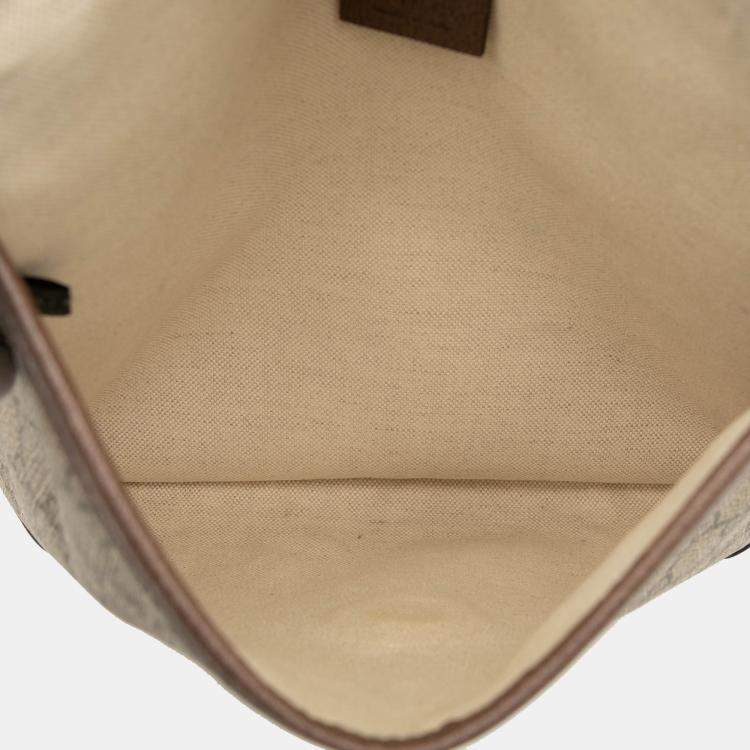Pre Owned Gucci Brown Medium GG Supreme Neo Vintage Flap Crossbody