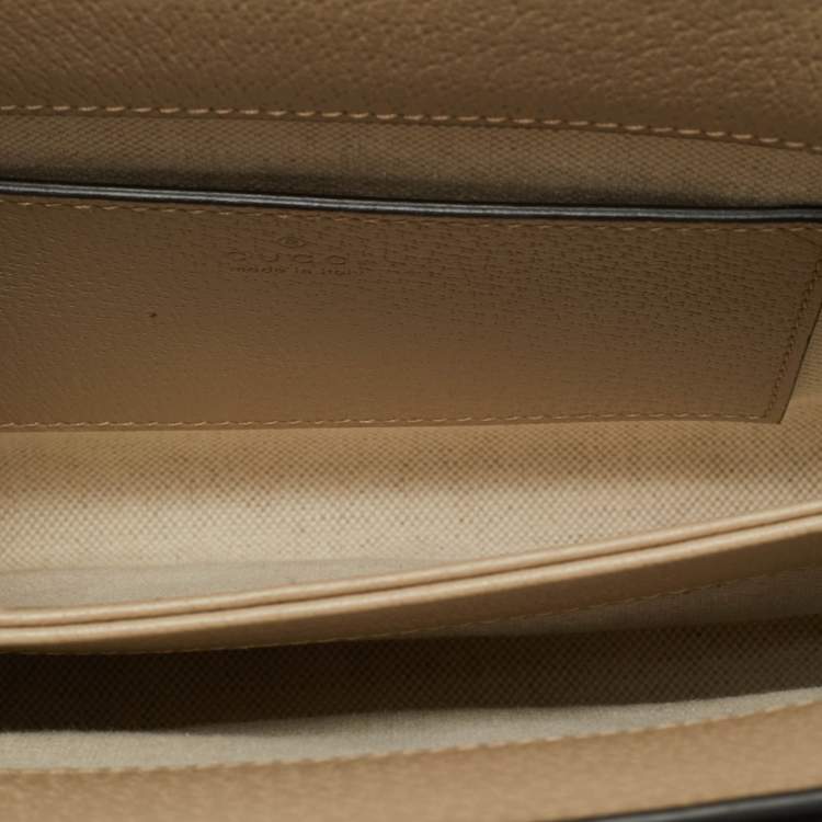 Pre Owned Gucci GG Ophidia Small Beige Supreme Canvas Shoulder Bag