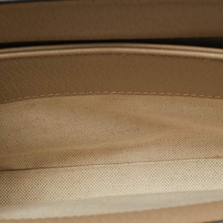 Pre Owned Gucci GG Ophidia Small Beige Supreme Canvas Shoulder Bag