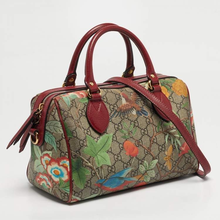 Pre Owned حقيبة بوسطن تيان صغيرة من قماش جي جي سوريم متعدد الألوان من غوتشي