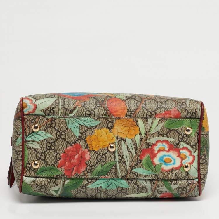 Pre Owned حقيبة بوسطن تيان صغيرة من قماش جي جي سوريم متعدد الألوان من غوتشي