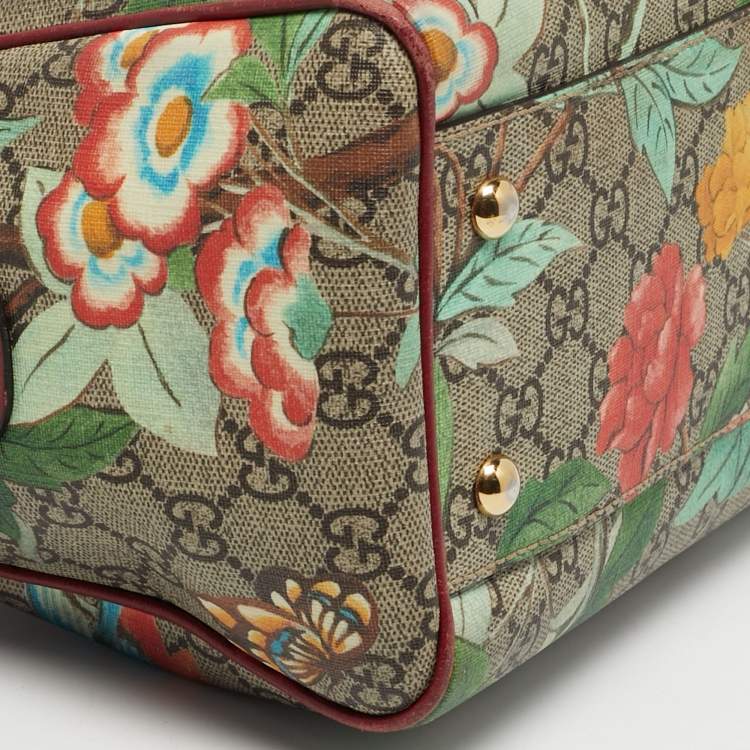 Pre Owned حقيبة بوسطن تيان صغيرة من قماش جي جي سوريم متعدد الألوان من غوتشي