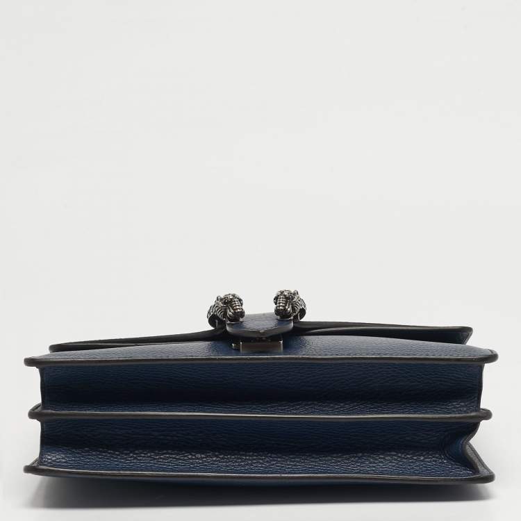 Pre Owned Gucci Dionysus Small Navy Blue Leather Shoulder Bag