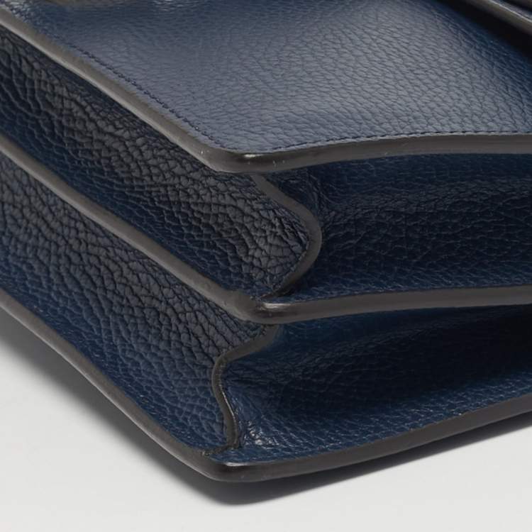 Pre Owned Gucci Dionysus Small Navy Blue Leather Shoulder Bag