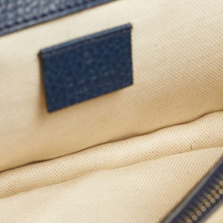 Pre Owned Gucci Dionysus Small Navy Blue Leather Shoulder Bag