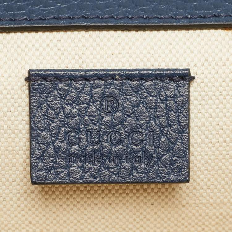 Pre Owned Gucci Dionysus Small Navy Blue Leather Shoulder Bag
