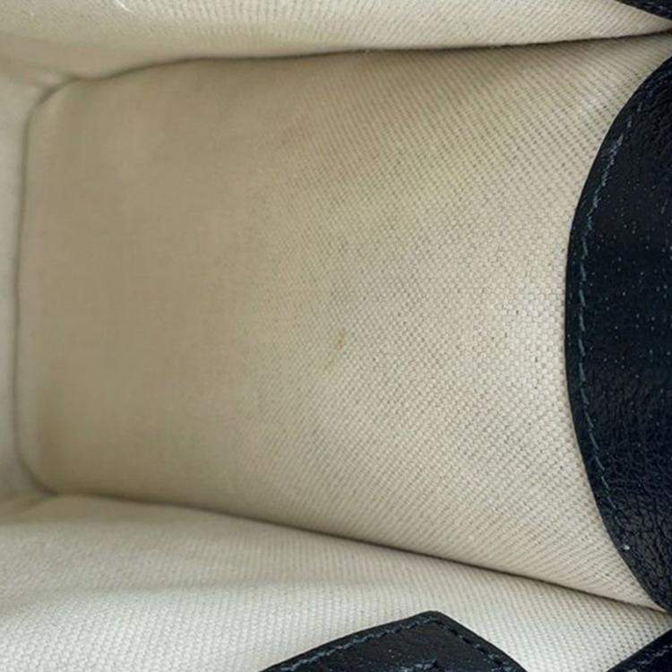 Pre Owned Gucci Brown Freya Hartas Canvas ICCUG Logo Embroidered Plaid Tote