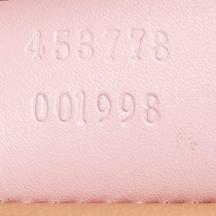 Pre Owned Gucci Broadway Pearly Bee Mini Pink Leather Shoulder Bag