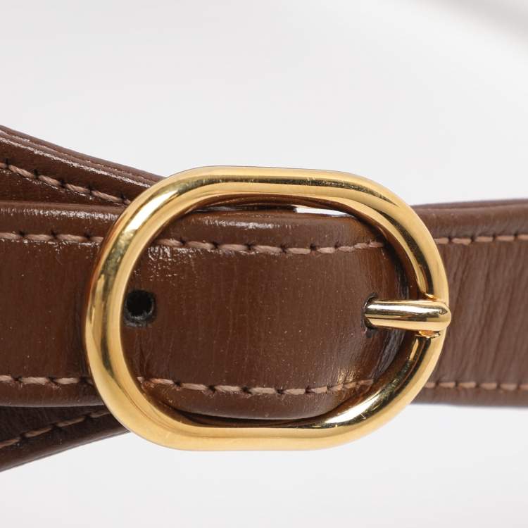 Pre Owned Gucci Jackie Small Beige/Brown GG Supreme Canvas and Leather Hobo