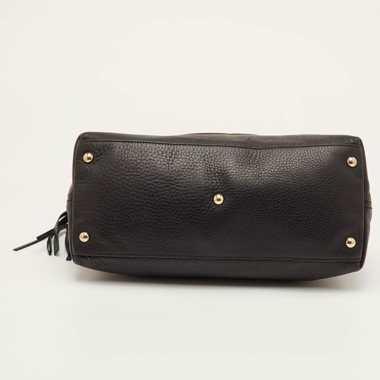 Pre Owned Gucci Soho Working Black Leather Tote
