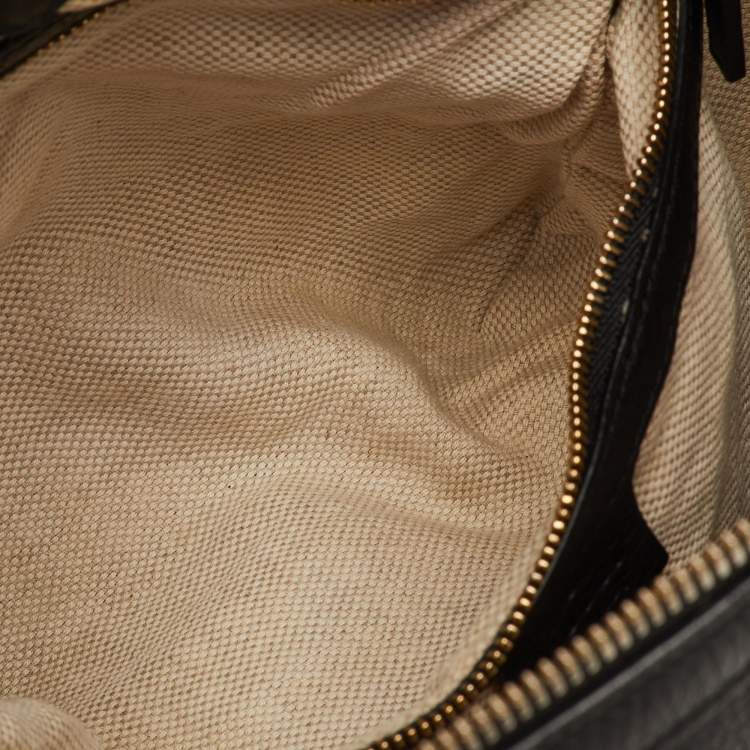 Pre Owned Gucci Soho Working Black Leather Tote