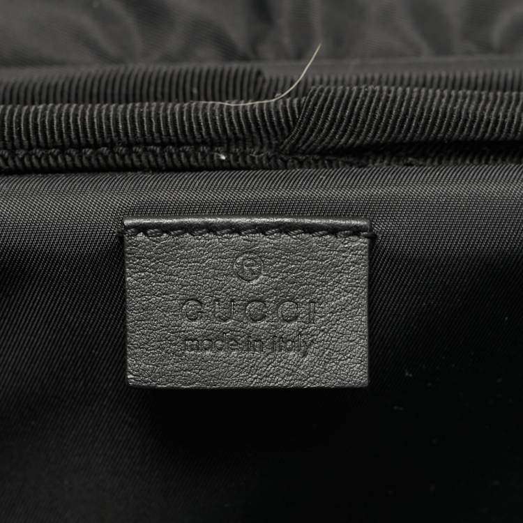Pre Owned Gucci Black GG Supreme Canvas 4 Wheeled Cabin Suitcase