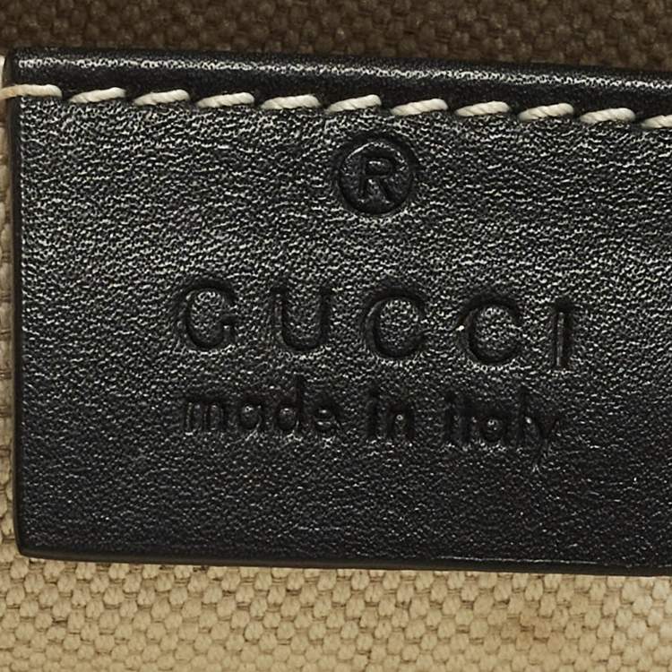 Pre Owned Gucci Dionysus Bamboo Large Black Leather Top Handle Bag