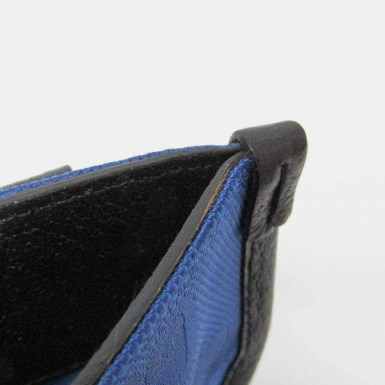 Pre Owned Gucci Off The Grid GG Nylon Canvas Leather Shoulder Bag Black Blue