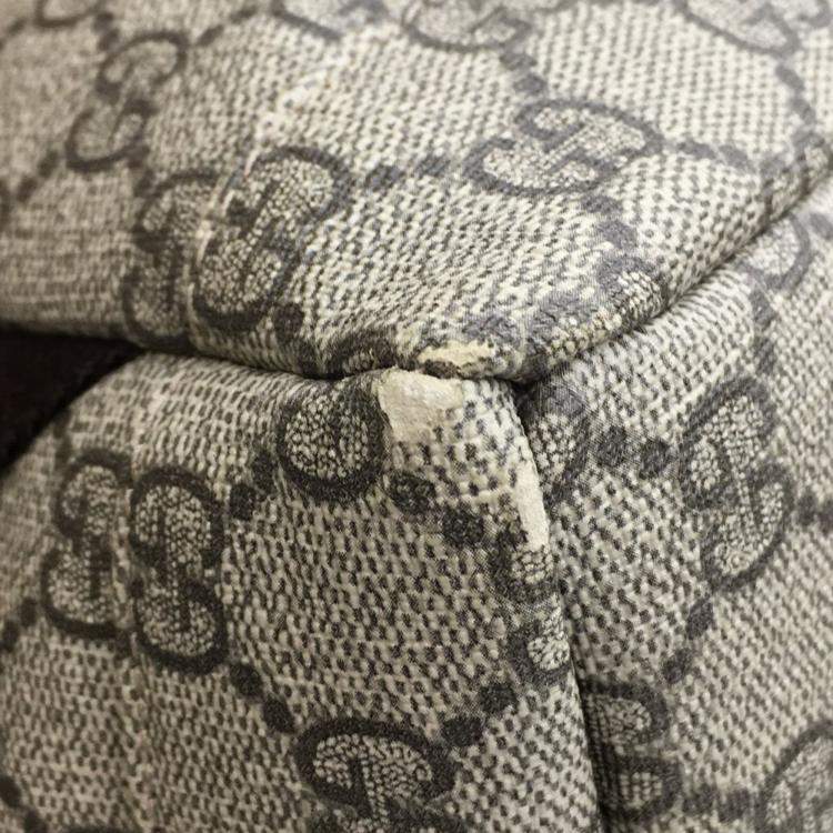 Pre Owned Gucci Beige Supreme Single Buckle Backpack