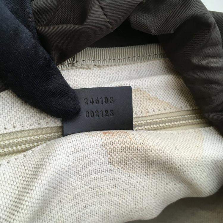 Pre Owned Gucci Beige Supreme Single Buckle Backpack