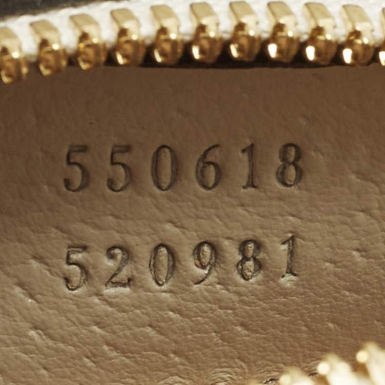 Pre Owned Gucci Ophidia Mini Off White Leather Round Shoulder Bag