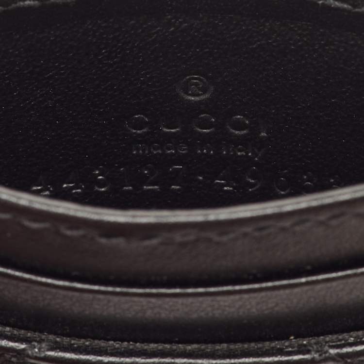 Pre Owned Gucci GG Marmont Black Leather Card Case
