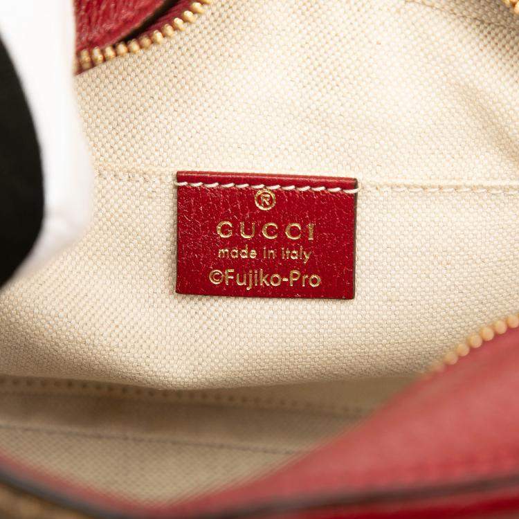 مملوكة مسبقًا Gucci Brown Micro GG Supreme Doraemon Crossbody