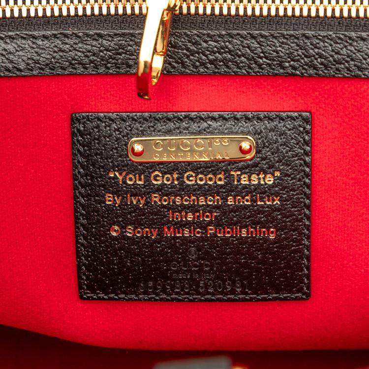 Pre Owned Gucci Red Felt 100 Centennial Satchel