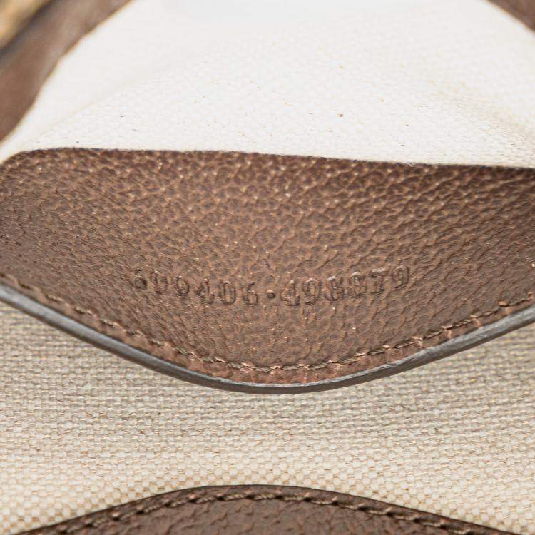 Pre Owned Gucci Brown Mini Jumbo GG Canvas Web Satchel