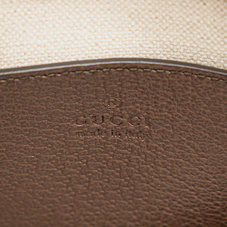 Pre Owned Gucci Brown Mini Jumbo GG Canvas Web Satchel