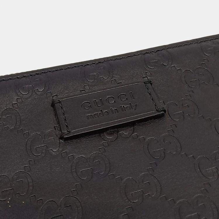 Pre Owned Gucci Black Leather Cimaline Clutch