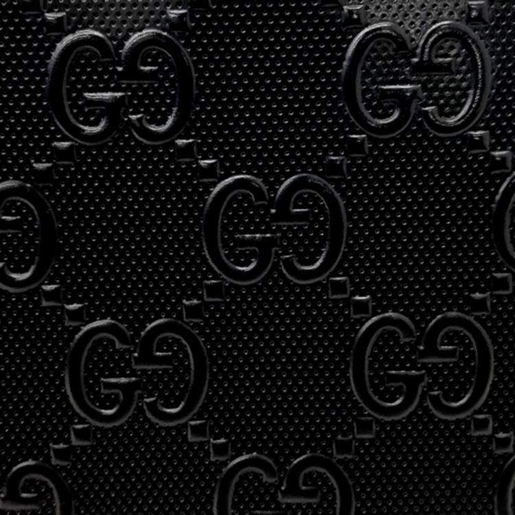 Pre Owned حقيبة كلتش غوتشي جلد منقوشة سوداء