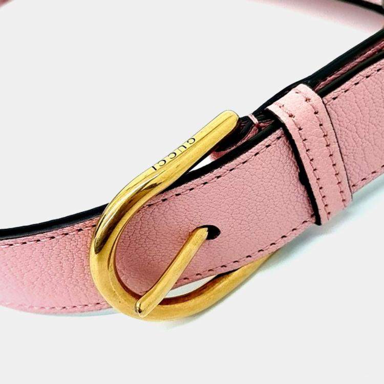 Pre Owned Gucci Pink Leather Aphrodite Mini Shoulder Bag