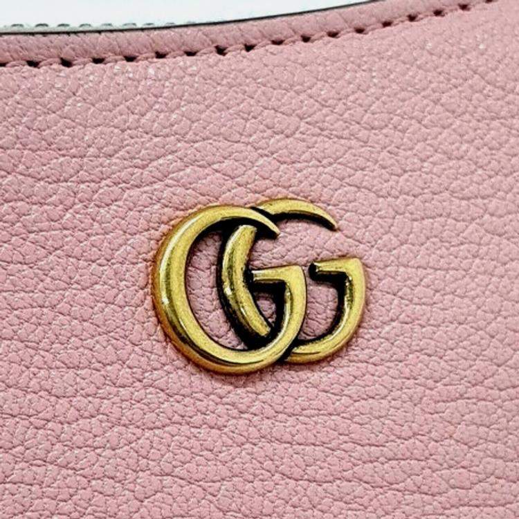 Pre Owned Gucci Pink Leather Aphrodite Mini Shoulder Bag