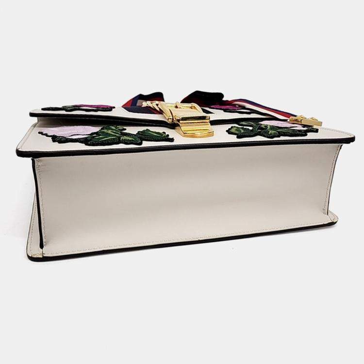 مملوكة مسبقًا Gucci White Leather Sylvie Bag