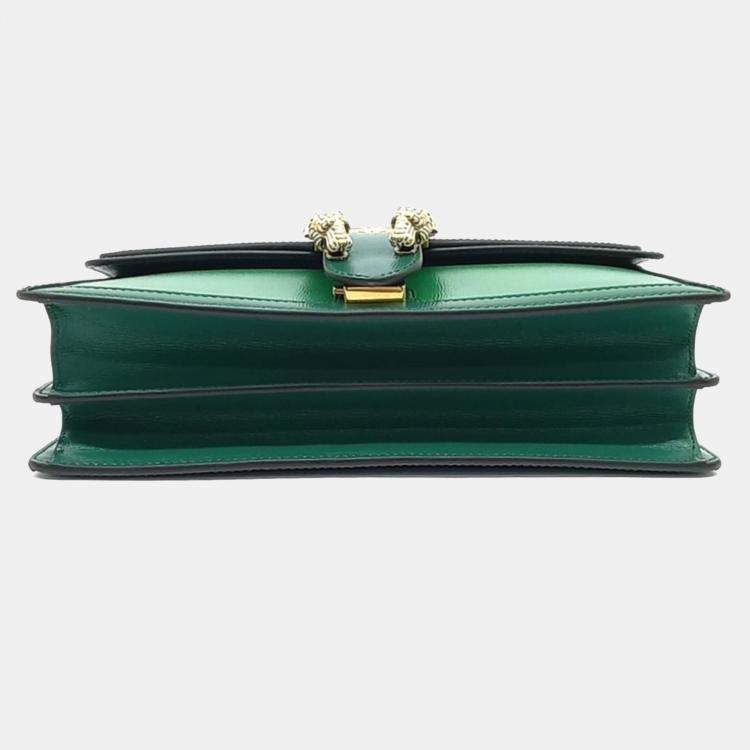 مملوكة مسبقًا Gucci Green Leather Dionysus Chain Shoulder Bag