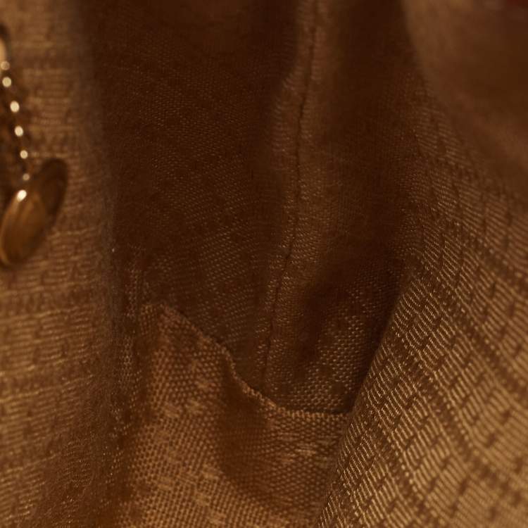 مملوكة مسبقًا Gucci Bamboo Brown Leather Drawstring Backpack