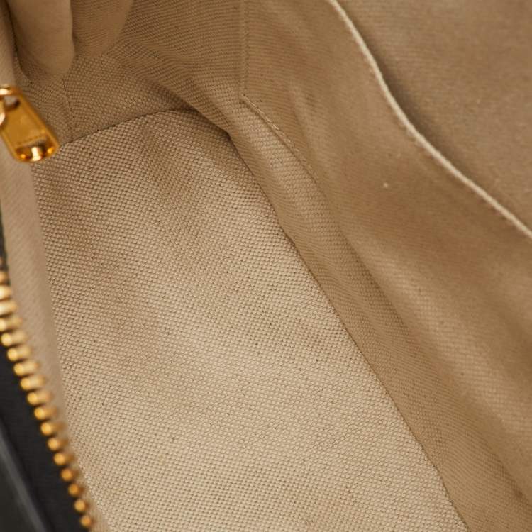 Pre Owned Gucci Horsebit 1955 Small Black Leather Zip Satchel