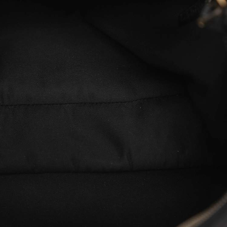 Pre Owned Gucci Black GG Canvas and Leather Shoulder Bag