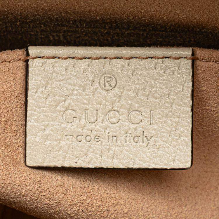 Pre Owned Gucci Brown Small GG Supreme Flora Ophidia Dome Crossbody