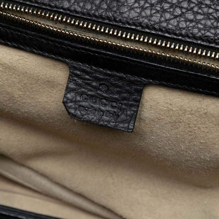 مملوكة مسبقًا Gucci Black Medium Leather New Bamboo Satchel