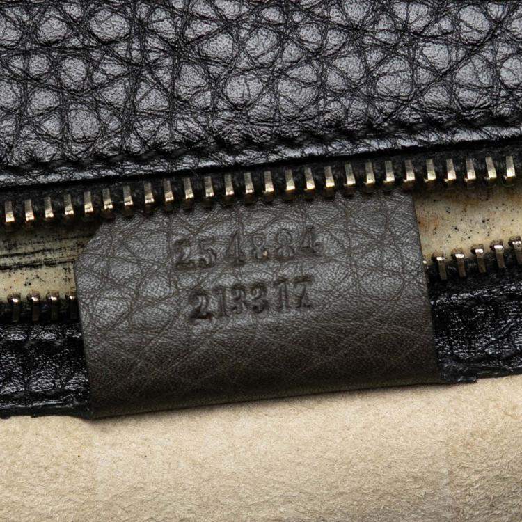 مملوكة مسبقًا Gucci Black Medium Leather New Bamboo Satchel