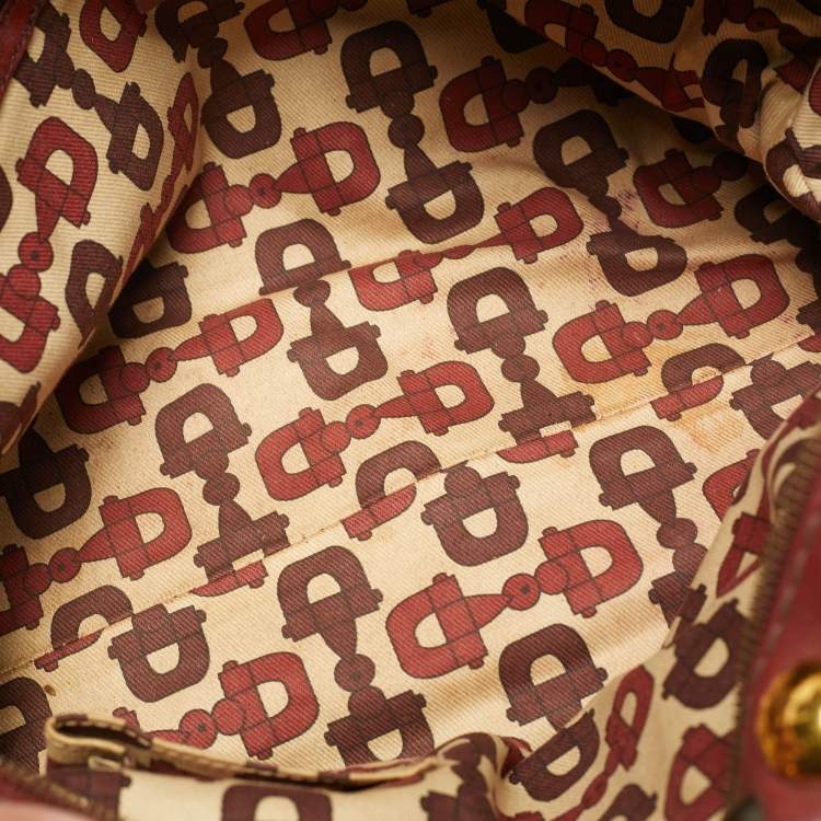 مملوكة مسبقًا حقيبة غوتشي بابوسكا كريست دوم كانفاس كريستال جي جي بني/بيج