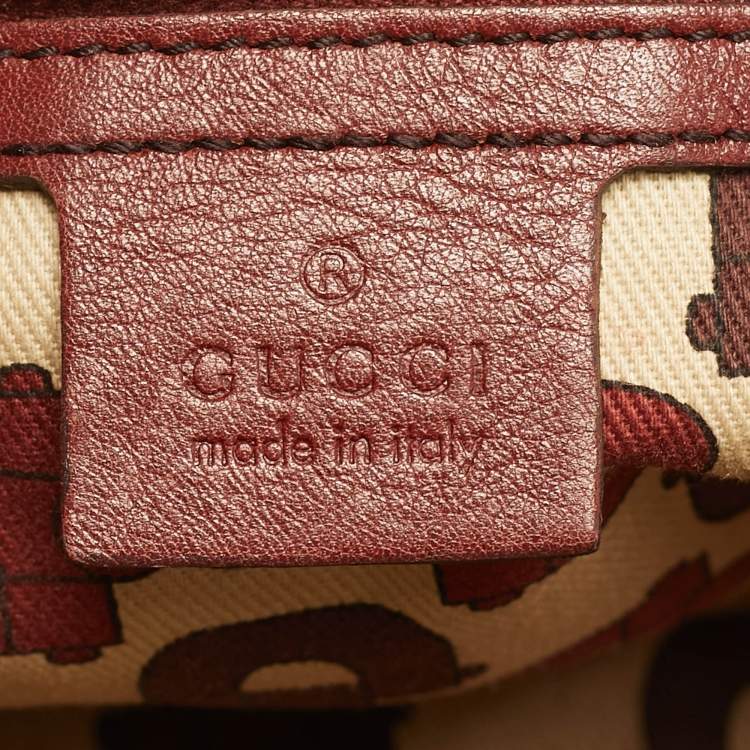 مملوكة مسبقًا حقيبة غوتشي بابوسكا كريست دوم كانفاس كريستال جي جي بني/بيج