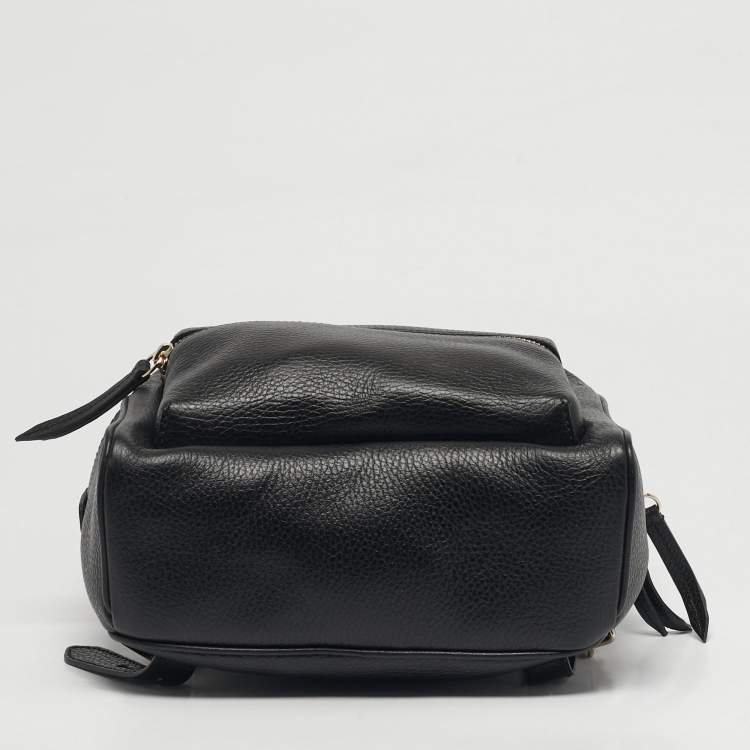 Pre Owned حقيبة ظهر غوتشي سوهو سلسلة جلد سوداء